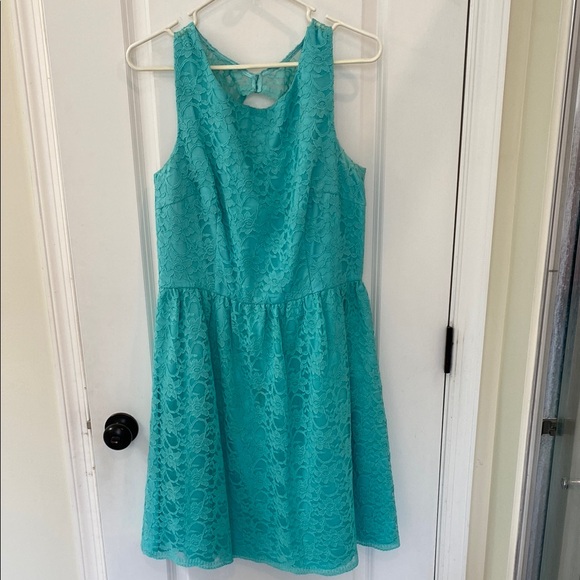Calvin Klein Dresses & Skirts - Calvin Klein turquoise lace dress